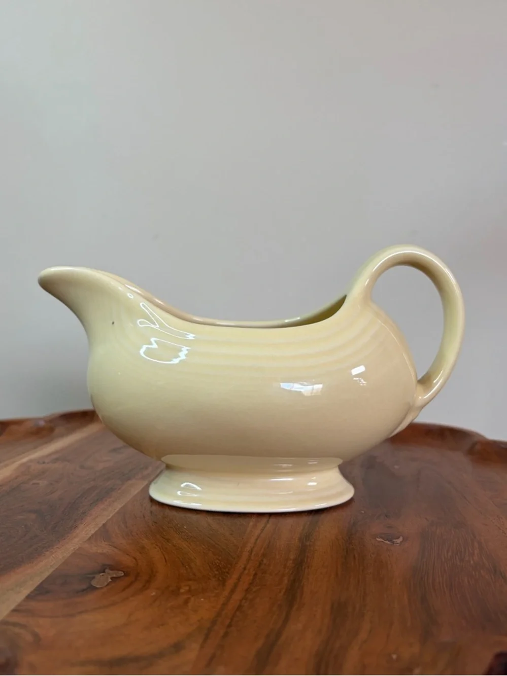 Vintage Pale Yellow Fiestaware Gravy Boat HLC EUC